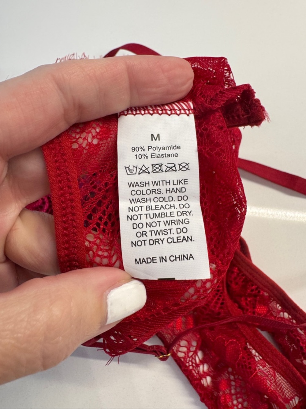 Red Lace Thong Bodysuit Lingerie - Women Medium New NWT - Picture 10 of 10